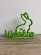 Dekoracja Wielkanocna Stojąca Zając Napis Wielkanoc Ozdoba Na Stół Królik