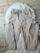 Jasne spodnie jeansowe Zara 36 spodnie z wysokim stanem Zara 36 S 