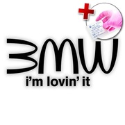 NAKLEJKA NA SAMOCHÓD AUTO LAPTOP - BMW MC DONALDS