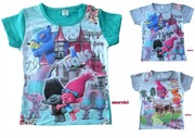 TROLLE Bluzka t-shirt  r128(6/8L)trzy wzory WYPRZEDAŻ