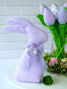 Zając 30cm. Zajączek xxl duży. Lawendowy