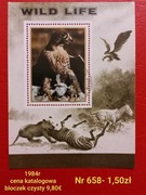 Znaczki fauna:658: zwierzęta, ptaki- Korea Północna 1984r (bl.187)