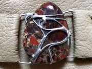 Bransoleta skóra naturalna z kamieniem