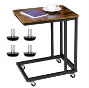 Stolik kawowy pomocniczy LOFT – mobilny stolik pod laptop do salonu 