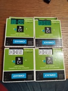 4 taśmy  DYMO 19mm 2 białe i 2 zielone