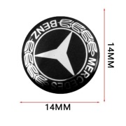 Naklejka Znaczek MERCEDES Emblemat Kluczyk Pilot Logo 14mm zaślepka