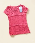 Nowy koralowy T-shirt Oodji – basic z metką, rozmiar (wpisz)