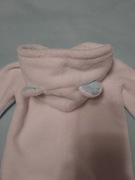 Kombinezon 62, 68 z uszami uszkami wiosenny, pajacyk biały mięciutki