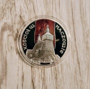 Srebrna moneta 20zł. Kościół w Haczowie 