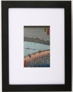 MOST W DESZCZU - piękny drzeworyt japoński 