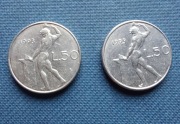 Moneta Włochy 50 lirów 1993