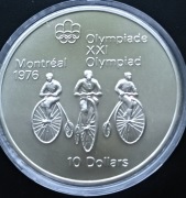 Srebrna moneta 48,5g.XXI Igrzyska Olimpijskie, Montreal 1976, 10 dolarów