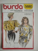 Wykroje krawieckie Burda 5680, rozm. 38.