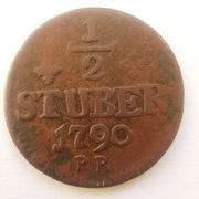1/2 stubera 1790 Księstwo Jülich-Berg Karol Teodor