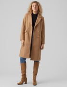 Damski płaszcz trencz vero moda brąz camel 