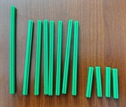 LEGO Technic zestaw zielonych osi (oś) 3708, 3737, 3705