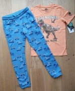 C&A zestaw t-shirt i spodnie dresowe joggery, roz. 140 cm, 10 lat