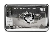 Sztabka srebra SREBRO 1KG Niue Pressburg Mint 1000g Silver Coin Bar 9999 