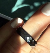 Pierścionek ceramiczny czarny różne rozm. Unisex 