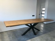 STÓŁ ROZKŁADANY DĘBOWY NOGA PAJĄK LOFT 300x90