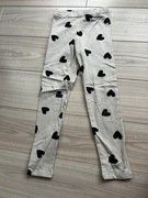 Ocieplane legginsy w serduszka H&M 110/116