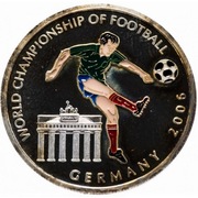 Srebrna moneta 100 Szylingów MŚ2006 - 0,3 oz uncjI srebro. Czytaj opis