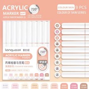 Markery Akrylowe Languo Colour Of Skin Series – Zestaw 9 szt. Pędzelkowe