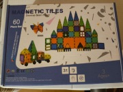 Klocki magnetyczne 60 el 75mm kompatybilne Magna Tile edukacyjne Montessori