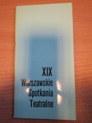 Program  XIX Warszawskie Spotkania teatralne 1989