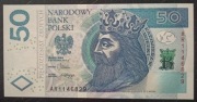 50 ZŁ KAZIMIERZ WIELKI 2012 r. SERIA AR 1146829 UNC