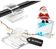 Uchwyt na kabel SZFUDIGO – 50 szt., samoprzylepny, przezroczysty (NOWY)