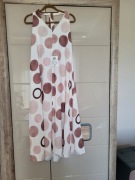 sukienka maxi grochy kieszenie boho nowa