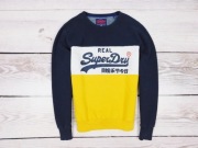 SUPERDRY__VINTAGE LOGO PANEL MODEL M20011SQ__GRANATOWO ŻÓŁTA__M-L