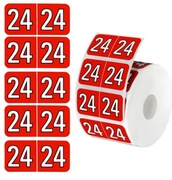 Naklejki samoprzylepne 2024 czerwone etykiety biurowe