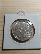 Moneta 5 Marek z 1936 z wizerunkiem Paula von Hindenburga srebro 0/900