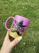 Kubek ombre brokat 330 ml adios