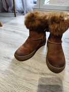 Rude botki Lemar z naturalnej skóry, ocieplane filcem, r.38