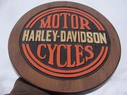 Harley Davidson Rękodzieło z drewna Rzeźba UNIKAT