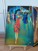 Obraz drukowany na płótnie pt. "Night dance"