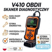 Interfejs Diagnostyczny OBD2 V410 – Menu PL – Kasowanie Błędów + Odczyt DTC