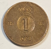 533. Moneta Szwecja 1 ore 1959 rok  