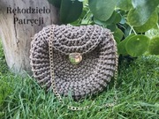 Torebka oreo szydełkowa brokatowa