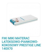 Materac Fiki Miki lateksowo-piankowo-kokosowy 12cm
