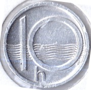 CZECHY 10 halerzy 2001, KM# 6, AU