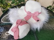 Kapelusz słomkowy i torebka dla dziewczynki 3-5lat