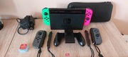 Mega zestaw Nintendo Switch V1 + 4 kontrollery, dedykowana karta pamięci