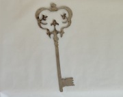 Oryginalna ozdoba Wielki srebrny metalowy klucz