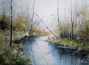 Pierwszy śnieg- olej na płótnie