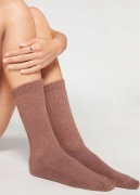 Calzedonia skarpetki skarpety prążkowane luźne slouchy paski długie preppy