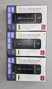 Modem router 4G LTE USB - 3 sztuki -zestaw
